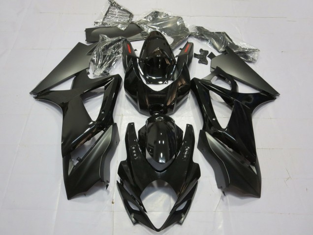 Comprare Carene Moto Suzuki GSXR 1000 2007-2008 - Nero Lucido Nero Opaco Pianura