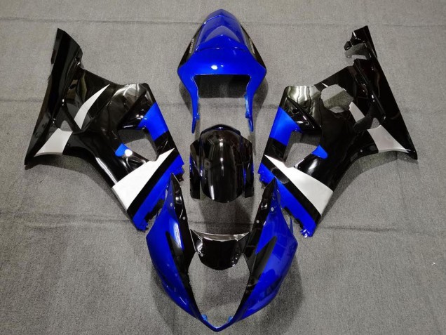 Comprare Carene Moto Suzuki GSXR 1000 2003-2004 - Blu Bianco Nero Lucido