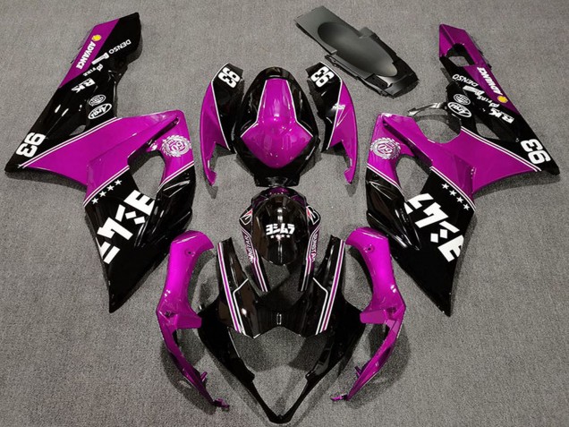 Comprare Carene Moto Suzuki GSXR 1000 2005-2006 - Rosa Nero Lucido Bianco