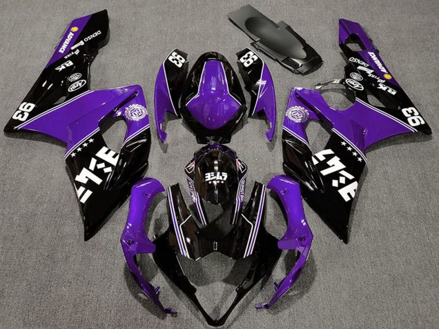 Comprare Carene Moto Suzuki GSXR 1000 2005-2006 - Viola Nero Lucido Bianco