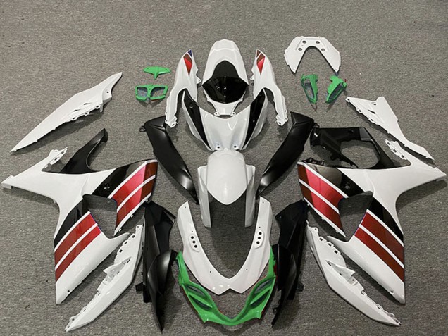 Comprare Carene Moto Suzuki GSXR 1000 2009-2016 - Bianco Rosso Verde Nero