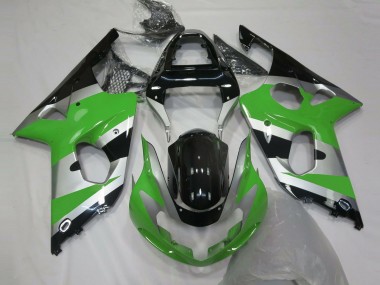 Comprare Carene Moto Suzuki GSXR 1000 2000-2002 - Verde Argento Nero Lucido OEM Stile