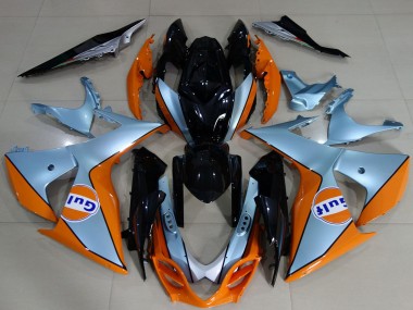 Comprare Carene Moto Suzuki GSXR 1000 2009-2016 - Azzurro Chiaro Arancia Nero Golfo