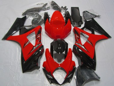 Comprare Carene Moto Suzuki GSXR 1000 2007-2008 - Rosso Nero Lucido