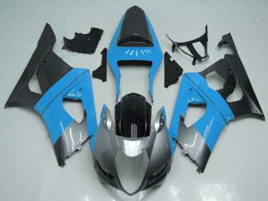 Comprare Carene Moto Suzuki GSXR 1000 2003-2004 - Azzurro Chiaro Argento Nero