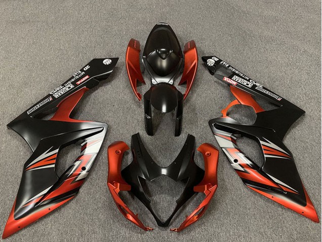 Comprare Carene Moto Suzuki GSXR 1000 2005-2006 - Nero Opaco Arancia