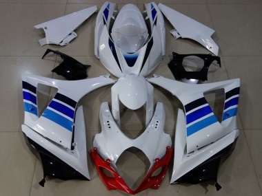 Comprare Carene Moto Suzuki GSXR 1000 2007-2008 - Bianco Blu OEM Stile