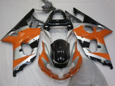Comprare Carene Moto Suzuki GSXR 1000 2000-2002 - Arancia Argento Nero Lucido OEM Stile