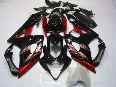 Comprare Carene Moto Suzuki GSXR 1000 2005-2006 - Nero Lucido Rosso Flare