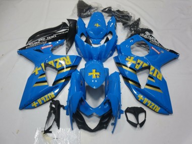 Comprare Carene Moto Suzuki GSXR 1000 2009-2016 - Blu Oro Nero Rizla