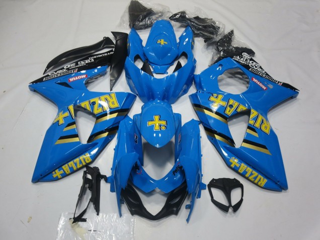 Comprare Carene Moto Suzuki GSXR 1000 2009-2016 - Blu Oro Nero Rizla