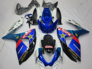 Comprare Carene Moto Suzuki GSXR 1000 2009-2016 - Blu Rosso Nero Bianco RockStar