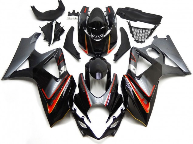 Comprare Carene Moto Suzuki GSXR 1000 2007-2008 - Nero Lucido Rosso Argento
