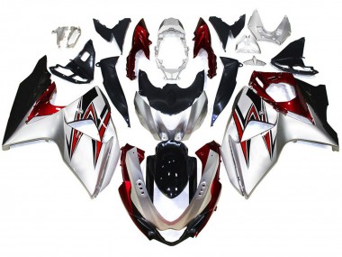 Comprare Carene Moto Suzuki GSXR 1000 2009-2016 - Argento Rosso Nero