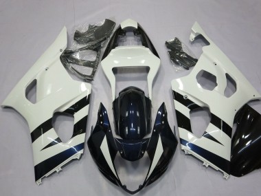 Comprare Carene Moto Suzuki GSXR 1000 2003-2004 - Bianco Nero Lucido