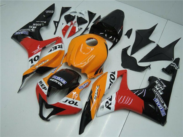 Comprare Kit Carena Moto ABS Honda CBR600RR 2007-2008 - Arancia Bianco Rosso Nero Lucido Repsol