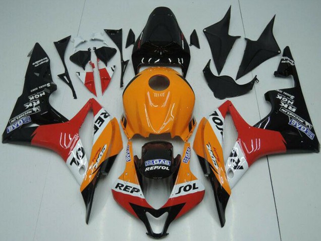 Comprare Kit Carena Moto ABS Honda CBR600RR 2007-2008 - Arancia Bianco Rosso Nero Lucido Repsol