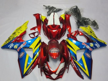 Comprare Carene Moto Suzuki GSXR 1000 2009-2016 - Giallo Rosso Blu