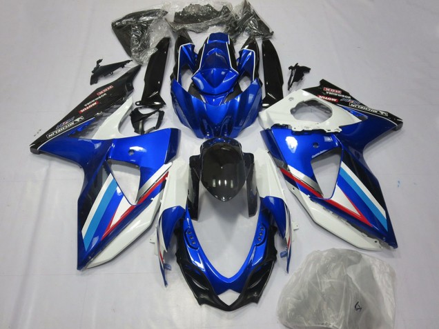 Comprare Carene Moto Suzuki GSXR 600 / GSXR 750 2008-2010 - Blu Bianco Nero Lucido Rosso