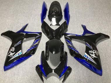 Comprare Carena Moto Suzuki GSXR 600 / GSXR 750 2006-2007 - Blu Nero Lucido