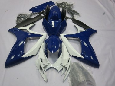 Comprare Carene Moto Suzuki GSXR 600 / GSXR 750 2006-2007 - Blu Bianco Nero