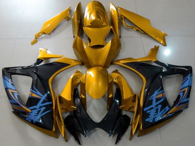 Comprare Carene Moto Suzuki GSXR 600 / GSXR 750 2006-2007 - Oro Nero Blu