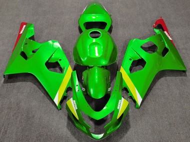 Comprare Carene Moto Suzuki GSXR 600 / GSXR 750 2004-2005 - Verde Giallo Bianco