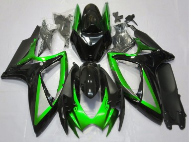 Comprare Carena Moto Suzuki GSXR 600 / GSXR 750 2006-2007 - Verde Nero Lucido Nero Opaco