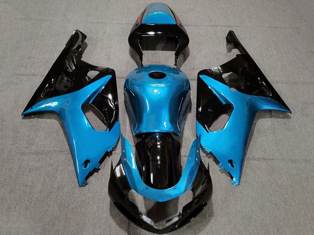 Comprare Carene Moto Suzuki GSXR 600 / GSXR 750 2001-2003 - Azzurro Chiaro Nero Lucido