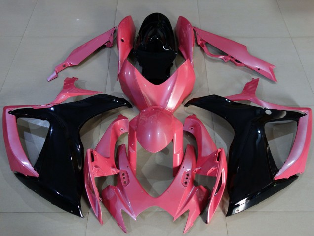 Comprare Carene Moto Suzuki GSXR 600 / GSXR 750 2006-2007 - Rosa Nero Lucido