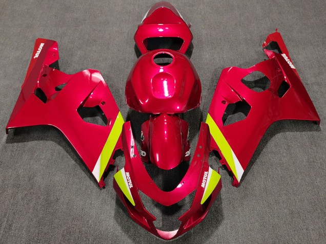 Comprare Carene Moto Suzuki GSXR 600 / GSXR 750 2004-2005 - Rosso Giallo Bianco