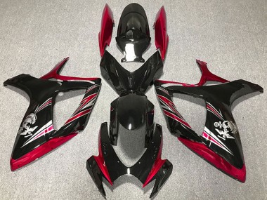 Comprare Carena Moto Suzuki GSXR 600 / GSXR 750 2006-2007 - Rosso Nero Lucido