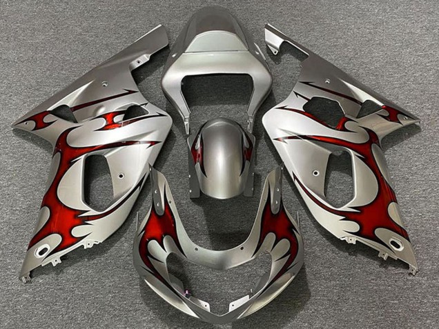 Comprare Carene Moto Suzuki GSXR 600 / GSXR 750 2001-2003 - Argento Rosso