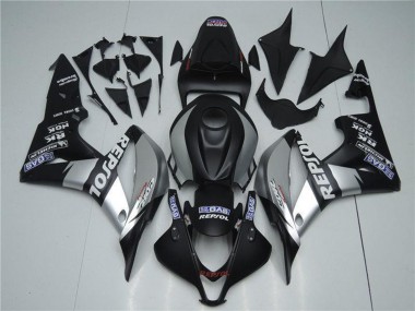 Comprare Carena Moto Honda CBR600RR 2007-2008 - Nero Opaco Argento Grigio Repsol