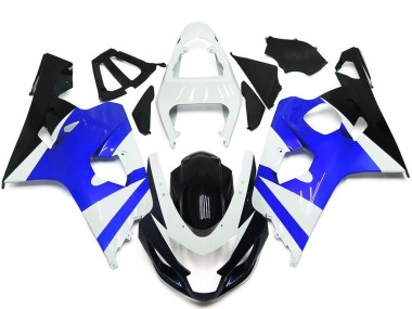 Comprare Kit Carena Moto Suzuki GSXR 600 / GSXR 750 2004-2005 - Bianco Blu Nero Lucido