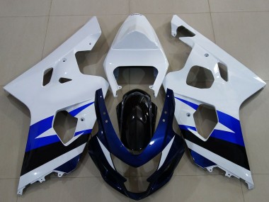 Comprare Carena Moto Suzuki GSXR 600 / GSXR 750 2004-2005 - Bianco Blu Nero Lucido