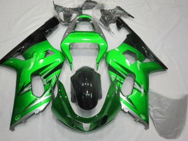 Comprare Carene Moto Suzuki GSXR 600 / GSXR 750 2001-2003 - Verde Argento Nero Lucido