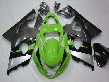 Comprare Carena Moto Suzuki GSXR 600 / GSXR 750 2004-2005 - Verde Argento Nero Lucido