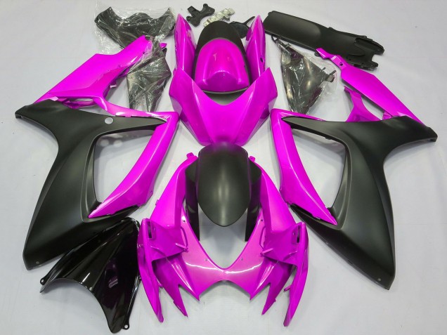 Comprare Carena Moto Suzuki GSXR 600 / GSXR 750 2006-2007 - Rosa Nero Opaco