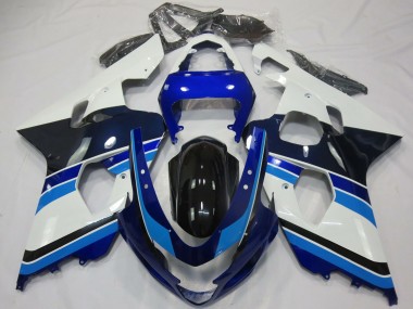 Comprare Carene Moto Suzuki GSXR 600 / GSXR 750 2004-2005 - Bianco Blu Nero Lucido