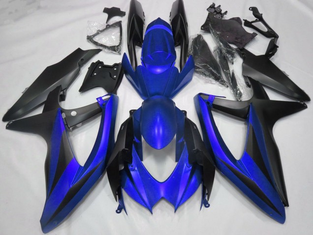 Comprare Carene Moto Suzuki GSXR 600 / GSXR 750 2008-2010 - Blu Nero Opaco