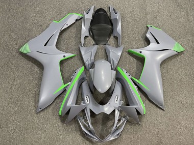 Comprare Carene Moto Suzuki GSXR 600 / GSXR 750 2011-2024 - Nardo Grigio Opaco Verde Accents