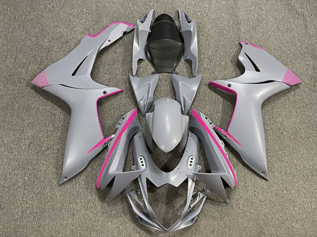 Comprare Carene Moto Suzuki GSXR 600 / GSXR 750 2011-2024 - Nardo Grigio Opaco Rosa Accents