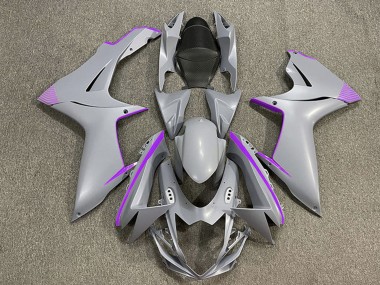 Comprare Carene Moto Suzuki GSXR 600 / GSXR 750 2011-2024 - Nardo Grigio Opaco Viola Accents