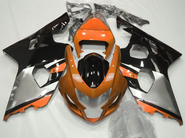 Comprare Carene Moto Suzuki GSXR 600 / GSXR 750 2004-2005 - Arancia Argento Nero