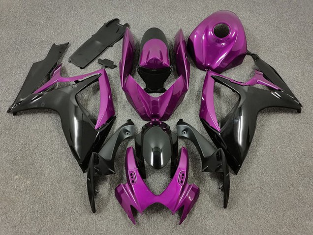 Comprare Carene Moto Suzuki GSXR 600 / GSXR 750 2006-2007 - Viola Nero