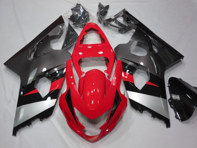 Comprare Carene Moto Suzuki GSXR 600 / GSXR 750 2004-2005 - Rosso Argento Nero