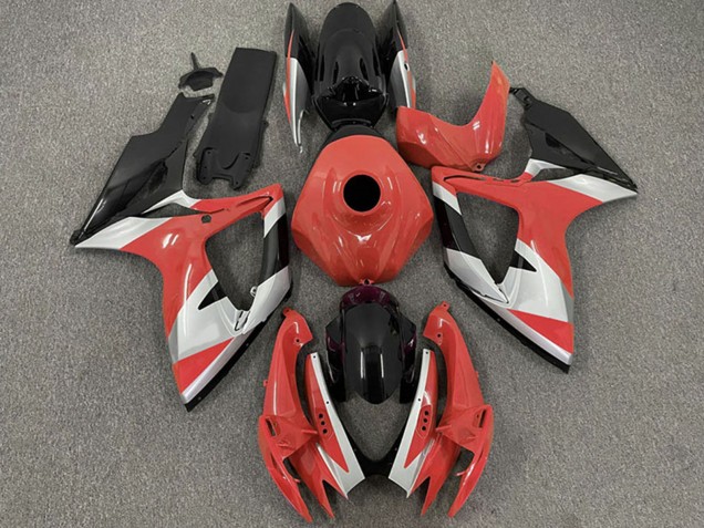 Comprare Carene Moto Suzuki GSXR 600 / GSXR 750 2006-2007 - Rosso Argento Nero