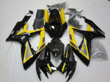Comprare Carene Moto Suzuki GSXR 600 / GSXR 750 2006-2007 - Giallo Argento Nero Lucido