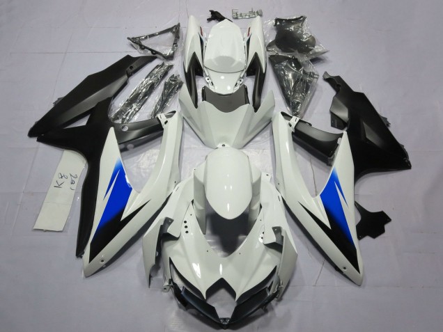 Comprare Carene Moto Suzuki GSXR 600 / GSXR 750 2008-2010 - Bianco Blu Nero Opaco